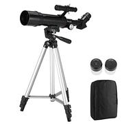 Travel Refractor Telescope, 50AZ Refractor Astronomical Telescope with Tripod and Backpack - Fully Coated Glass Optics - for Star Gazing Birds Watching