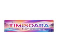 Travel Retro Romania Timisoara Metal Tin Sign