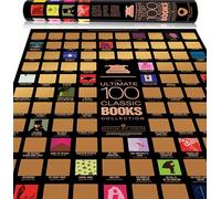 Travel Revealer 100 Books Scratch Off Poster, Best 100 Books Scratch Off Poster, 24x17 Novel Scratch Off Poster