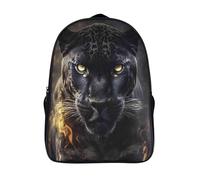 travel rucksack 3d printing animal portraits travel daypack cool black panther two compartment sports bag with pockets-16inch,firm travel backpack for school or traveling