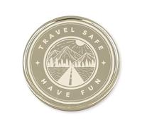 Travel Safe Coin - Mountains Design: Engraved Metal Safe Travels Good Luck Coin, Travel Token, Unique Travel Gift, Globe-Trotter Gift