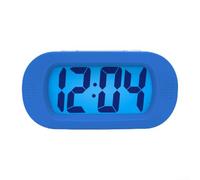 Travel Safe Digital Alarm Clock with Gentle Up Feature, Large Display for Easy Time Reading (Blue)
