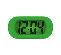Travel Safe Digital Alarm Clock with Gentle Up Feature, Large Display for Easy Time Reading (Green)