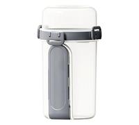 Travel Salad Container, Double-Layer Food Storage, 200ML, Bentó Lunch Box, Leakproof Snack Cup, Clear Airtight Design, for Healthy Meals, Picnic Fruit, Nut Snacks