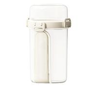 Travel Salad Container, Double-Layer Food Storage, 200ML, Bentó Lunch Box, Leakproof Snack Cup, Clear Airtight Design, for Healthy Meals, Picnic Fruit, Nut Snacks