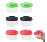 Travel Salt and Pepper Sets, Camping Salt and Pepper Set with Six Pieces in Green, Black and Red, Compact Design for Outdoor Meals, Small Salt and Pepper Sets for Picnics and Daily Use
