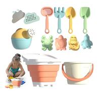 Travel Sand Toys, Beach Sand Toy, 9.84x9.84 Inches Children’s Interactive Accessories with Bucket and Shovels, Fun Game Set for Lawn, Camping, Swimming Pool, or Indoor Playtime