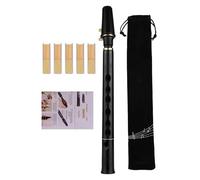 Travel Saxophone - 8-Hole C Key Portable Sax,Compact Practice Tool for Beginner, Easy to Play Woodwind Instrument, Includes Reeds and Carrying Bag