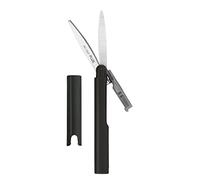 Travel Scissors with Coated Cutting Edges, Pocket Scissors, Non-Stick, Safety Lock with Cap, Pen