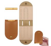 Travel Scrabble Set, Compact Cribbage Board Game with Pegs, Portable Yahtzee and Travel Game for Road Trips, Family Game Nights, 26.2 x 8 cm