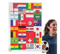 Travel Scrapbook Stickers, 10 Country Flag Stickers, Stickers for Suitcases Adults, Skateboard Decals, Wall Decor Football Team Face Stickers, National Flag Decals for Kids Adults