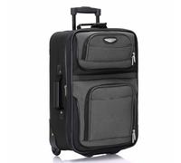 Travel Select Unisex-Adult Amsterdam Expandable Softside Rolling Upright Luggage, Lightweight, 2 Wheels Carry, Gray, 21"