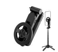 Travel Selfie Stick - Cell Phone Mount with Wireless Remote - Foldable Retractable Selfie Stick Stand for Vlog Recording Live Streaming