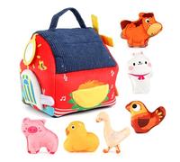 Travel Sensory Toys for,Developmental Fine Motor Activities | Farm Animal Soft Plush Set,for Christmas Easter Birthday Stocking Stuffers Nursery Play Learning Preschool Home School Kindergarten