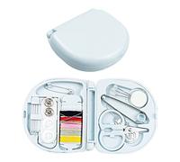 Travel Sewing Kit 1 Pack Portable Mini Sewing Kit Including Hand Sewing Needles, Threads, Small Scissors, Tweezers, Buttons, Straight Pins, Safety Pin, Threader, Blue Storage Case, for Home, Travel