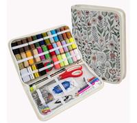Travel Sewing Kit 1 Set DIY Multi-Function Sewing Tool & Accessory Set Complete Sewing Kit For Quilting Stitching Embroidery Travel Household Sewing Box for Beginners and Professionals(White L)