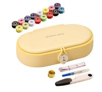Travel Sewing Kit - Compact Double Layer Box, Craft Supplies for Beginners, Emergency Recovery Kit | Soft Tape Measure with Multiple Accessories, Essential Gear for Dorm Living