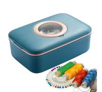 Travel Sewing Kit for Adults, Needle and Thread Tool with Integrated Magnifying Glass, Repair Kit with Case, For On the Go Adventure Hotel Everyday Weekend