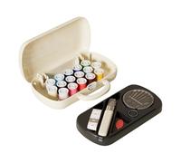 Travel Sewing Kit - Needle and Yarn Set - Craft Supplies with Scissors, Thread, Tape Measure in Double Layer Case for Women, Adults, Repair of Clothes on the Go