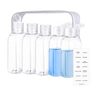 Travel Shampoo Bottle Set: Comes With Convenient Storage For Public Bathrooms, Hot Springs And Saunas | Leakproof Refillable Containers | Cleaner Compatible