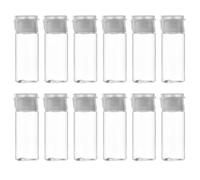 Travel Shampoo Bottles 30ml/1 Oz Travel Containers with Flip Lid, 12PCS Empty Clear Plastic Bottles for Toiletries, Shampoo Emollient