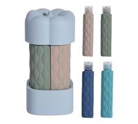 Travel Shampoo Bottles - Portable Refillable Containers, Spillproof Silicone Travel Bottles with Leak Proof Cap, Home Gym, Lightweight and Compact Toiletry Set for Easy Packing and Organization