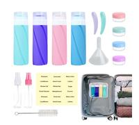 Travel Shampoo Containers - Small Liquid Spray Bottles Set | Leak Proof Empty Conditioner Container Set Body Wash Supplies for Holiday Airplane Road Trip Luggage Shower