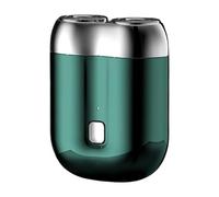 Travel Shaver USB Rechargeable Mini Wet Dry Personal Men Face | Waterproof Portable Facial Razor Personal Home Travel Shower Airplane (Green)