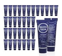 Travel Shaving Cream for Men, Mini Shaving Cream in Bulk, Disposable Travel Size Individually Wrapped Toiletries Amenities Vacation for Hotel, Shelter/Homeless/Nursing Home/Charity 30ml (60 Pack)