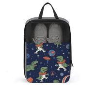 Travel Shoe Bag,Astronaut Dinosaur Rocket Print Shoe Pouch,outdoor Zippered Carrier Shoe Bags,mens Womens Shoe Tote Bag, style, One Size, Modern
