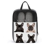 Travel Shoe Bag,French Bulldog Print Shoe Pouch,outdoor Zippered Carrier Shoe Bags,mens Womens Shoe Tote Bag, style, One Size, Modern