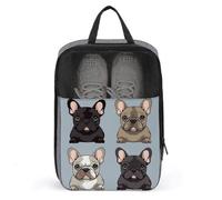 Travel Shoe Bag,French Bulldog Print Shoe Pouch,outdoor Zippered Carrier Shoe Bags,mens Womens Shoe Tote Bag, style, One Size, Modern
