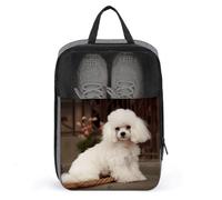 Travel Shoe Bag,French Poodle Print Shoe Pouch,outdoor Zippered Carrier Shoe Bags,mens Womens Shoe Tote Bag, style, One Size, Modern