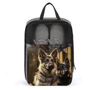 Travel Shoe Bag,German Shepherd Print Shoe Pouch,outdoor Zippered Carrier Shoe Bags,mens Womens Shoe Tote Bag, style, One Size, Modern