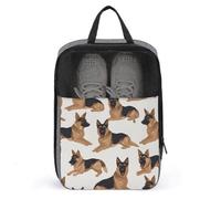 Travel Shoe Bag,German Shepherd Print Shoe Pouch,outdoor Zippered Carrier Shoe Bags,mens Womens Shoe Tote Bag, style, One Size, Modern
