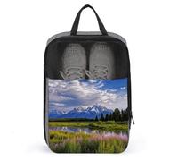 Travel Shoe Bag,Grand Teton National Park Print Shoe Pouch,outdoor Zippered Carrier Shoe Bags,mens Womens Shoe Tote Bag, style, One Size, Modern