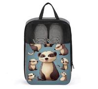 Travel Shoe Bag,Hairy Ferret Print Shoe Pouch,outdoor Zippered Carrier Shoe Bags,mens Womens Shoe Tote Bag, style, One Size, Modern
