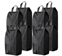 Travel Shoe Bag Waterproof Pack of 8: HOMURY Shoe Bag with Robust Zip, Premium Shoe Organiser, Dirt-Resistant Shoe Bag for Men and Women, Suitcase and Backpack (42 x 24 x 18 cm, black, Suitcase
