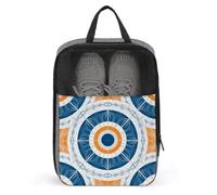 Travel Shoe Bag with Mesh & Double Zipper, Waterproof Shoe Organizer Compact 13.7 Inch Art Deco Sunset Storage Bag for Home, Gym & Travel Essentials