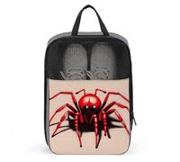 Travel Shoe Bags,Cute Little Red Spider Printed Shoe Bag,Water Proofing Portable Organizer Storage Shoe Pouch Holds,with Sturdy Zipper Cruise Ship Essentials, Cute Little Red Spider, One Size, Travel