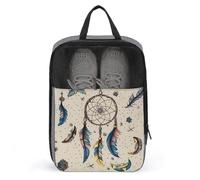 Travel Shoe Bags,Dream Catcher And Moon Printed Shoe Bag,Water Proofing Portable Organizer Storage Shoe Pouch Holds,with Sturdy Zipper Cruise Ship Essentials, Dream Catcher And Moon, One Size, Travel