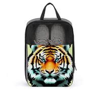 Travel Shoe Bags,Little Fat Tiger Head Printed Shoe Bag,Water Proofing Portable Organizer Storage Shoe Pouch Holds,with Sturdy Zipper Cruise Ship Essentials, Little Fat Tiger Head, One Size, Travel