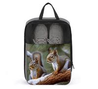 Travel Shoe Bags,Little Squirrel Printed Shoe Bag,Water Proofing Portable Organizer Storage Shoe Pouch Holds,with Sturdy Zipper Cruise Ship Essentials, Little Squirrel, One Size, Travel Shoe Bags