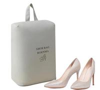 Travel Shoe Bags - Portable Dust & Moisture Resistant Storage Bags Zipper Carrying Organizer | Spacious & Lightweight Packaging Solution Walk Sende, Light Grey, Consulte la descripción, See