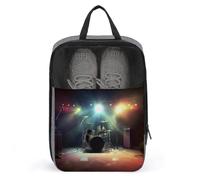 Travel Shoe Bags,Rock Band Stage Printed Shoe Bag,Water Proofing Portable Organizer Storage Shoe Pouch Holds,with Sturdy Zipper Cruise Ship Essentials, Rock Band Stage, One Size, Travel Shoe Bags