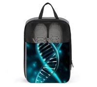 Travel Shoe Bags,Science Gene Strand Printed Shoe Bag,Water Proofing Portable Organizer Storage Shoe Pouch Holds,with Sturdy Zipper Cruise Ship Essentials, Science Gene Strand, One Size, Travel Shoe