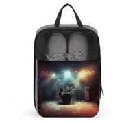 Travel Shoes Carrier, Rock Band Stage Print Portable Shoe Pouch Practical Shoe Bagmulti-purpose Shoe Bag Anti-dust Shoe Bag, style, One Size, Modern