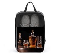 Travel Shoes Carrier, Whisky Beer Pictures Print Portable Shoe Pouch Practical Shoe Bagmulti-purpose Shoe Bag Anti-dust Shoe Bag, style, One Size, Modern