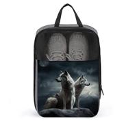 Travel Shoes Carrier, Wolf at Night Print Portable Shoe Pouch Practical Shoe Bagmulti-purpose Shoe Bag Anti-dust Shoe Bag, style, One Size, Modern