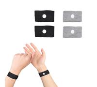 Travel Sickness Bands - 2Pairs Motion Sickness Wristbands,Anti Nausea Wristbands for Morning Car Travel Sea Sickness,Motion Sickness Bands for Kids&Adults,Acupressure Wristbands (b+w)